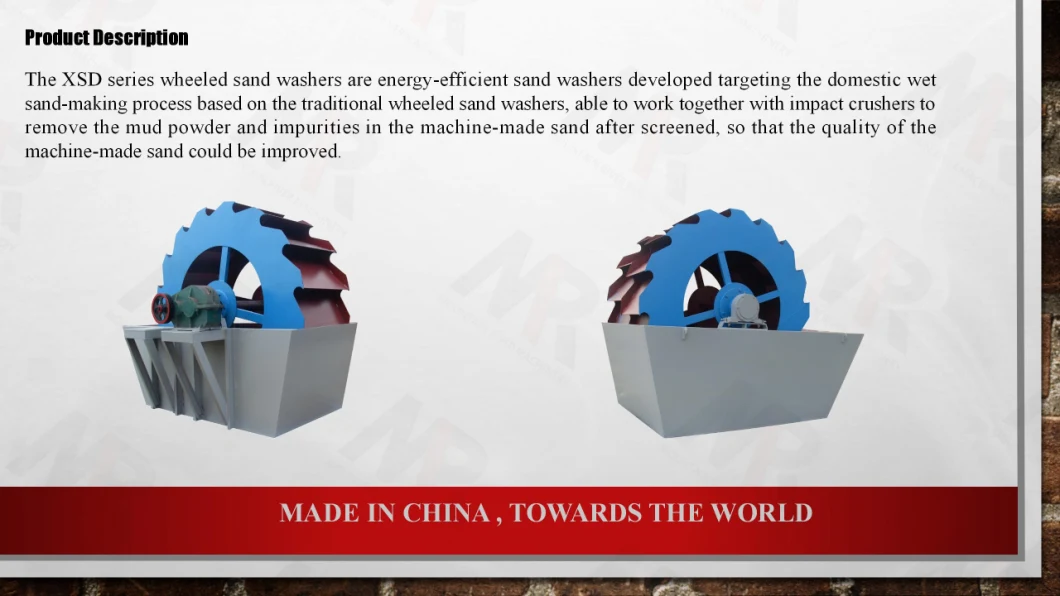 New Design Wheel Sand Washing Machine Ore Washer for Gold Iron Limestone Manganese