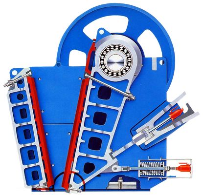 V गुरुत्वाकर्षण एकल टॉगल प्राथमिक जबड़े कुचल मशीन