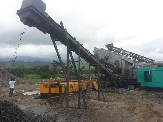 खनन और खदान में PEW1100 300Kw पोर्टेबल क्रशिंग प्लांट कोल्हू निर्माण मशीन