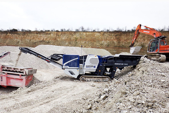 ट्रैक माउंटेड यूज्ड पोर्टेबल जॉ क्रशर MC 110 R EVO 248 Kw